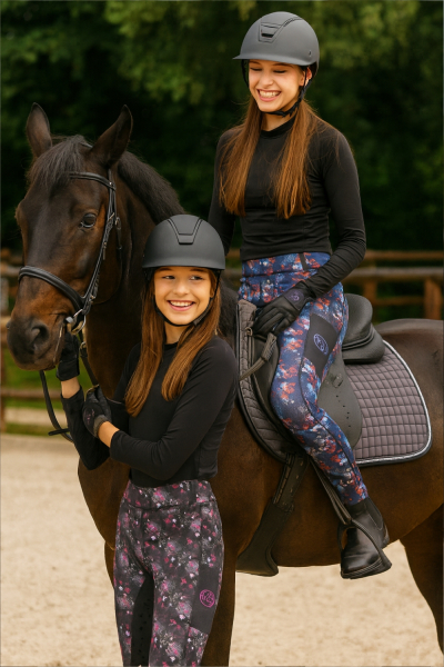 Reitleggings "Starlight blue" mit High Grip
